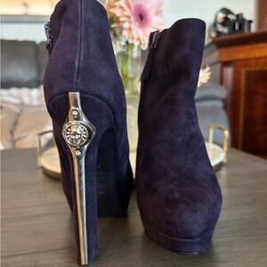 ALEXANDER MCQUEEN  Heeled Ankle Boots with Metallic Accent